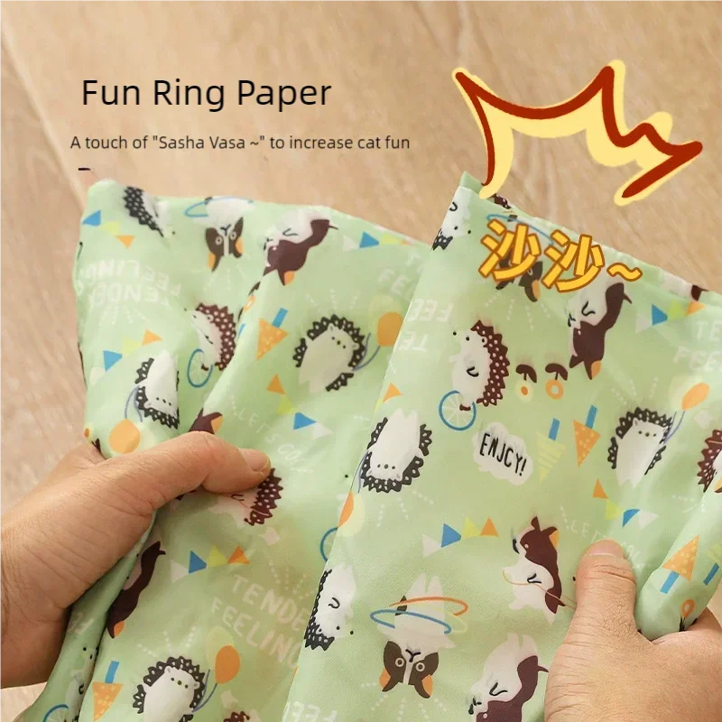 Collapsible Crinkle Cat Tunnel with Peek Holes & Toy