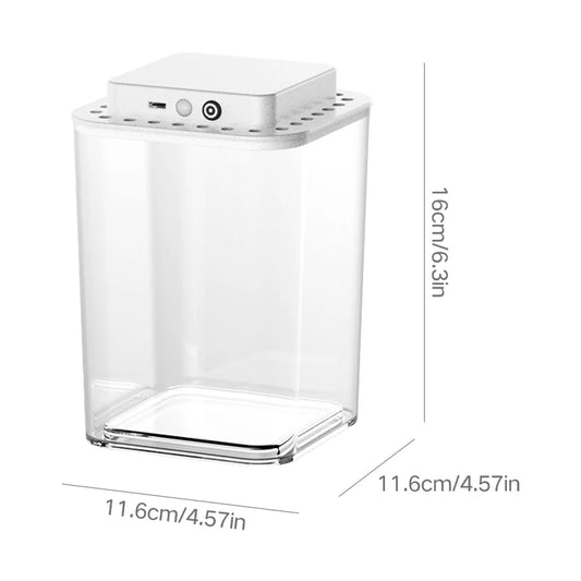 Desktop Betta Fish Tank with Motion-Sensor LED Light