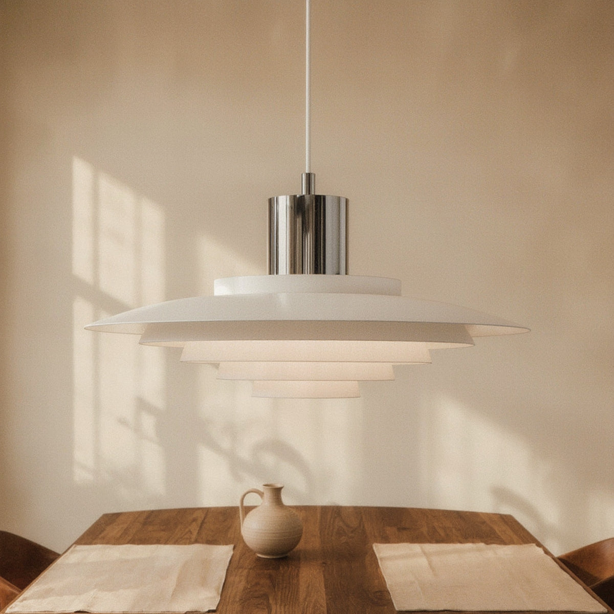Tiered Aluminum Pendant Light, Scandinavian - lighting fixture, view 2 of 3