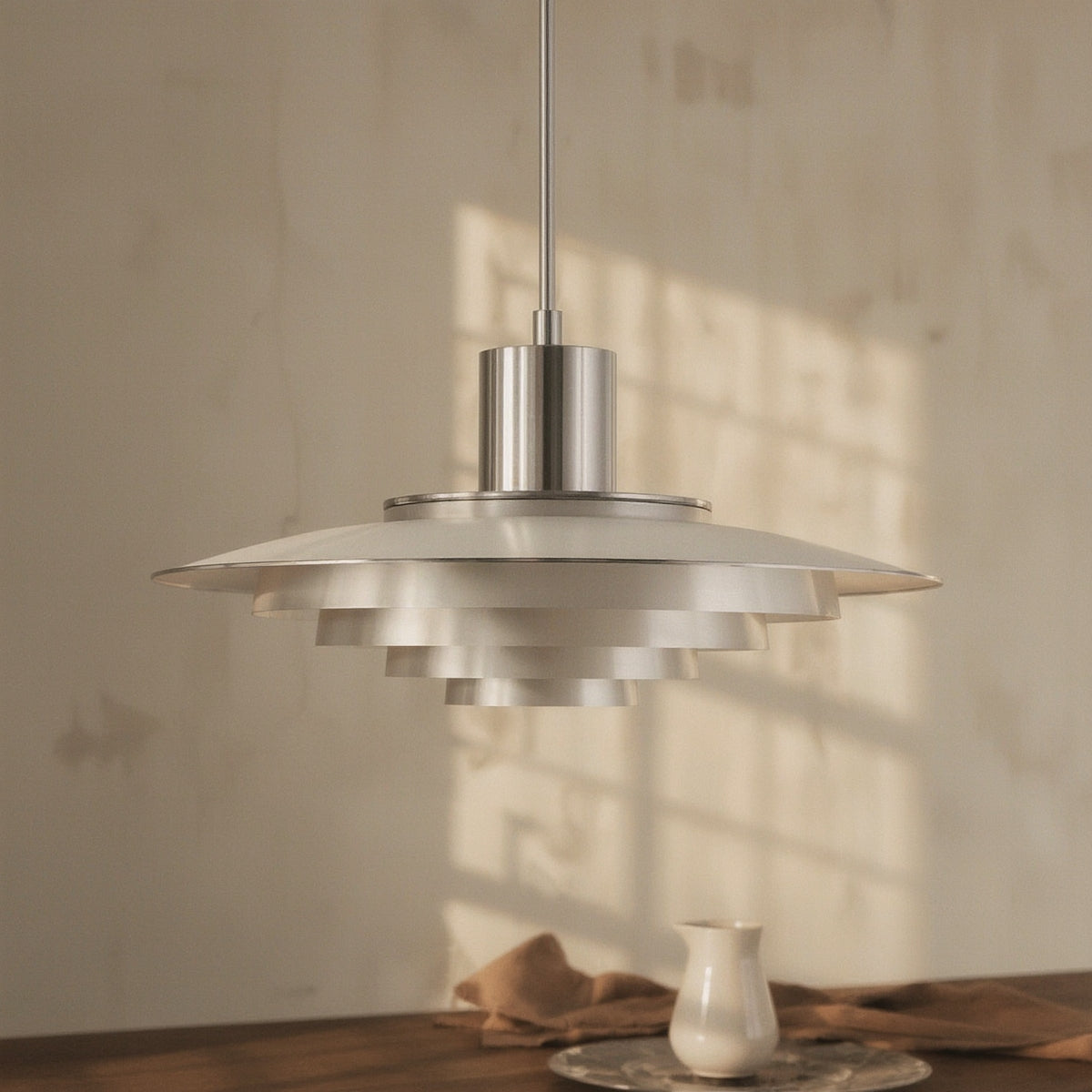 Tiered Aluminum Pendant Light, Scandinavian - lighting fixture, view 3 of 3