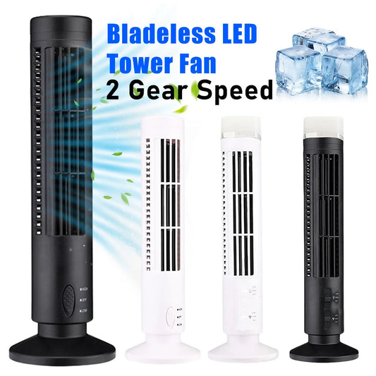 Bladeless Tower Fan, LED Oscillating