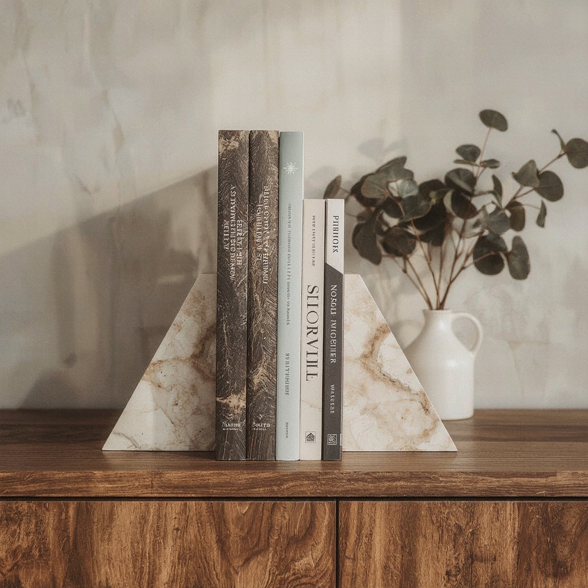 Travertine Arched Bookend, Minimalist - home decor piece, view 2 of 5