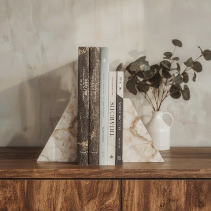 Travertine Arched Bookend, Minimalist - home decor piece, view 2 of 5