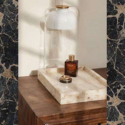 Travertine Vanity Tray, Minimalist Catchall