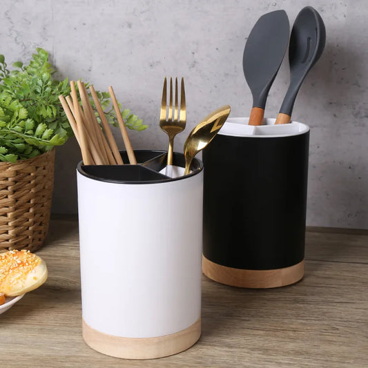 Kitchen Utensil Caddy Countertop Multi-Compartment Silverware Holder