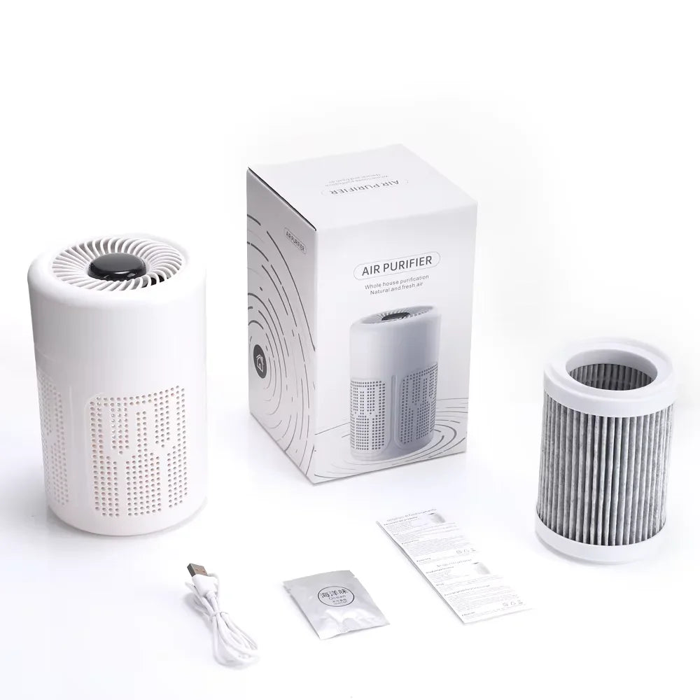 Pet Air Purifier for Litter Box Odor, Hair & Dander — HEPA + Activated Carbon, Replaceable Filters
