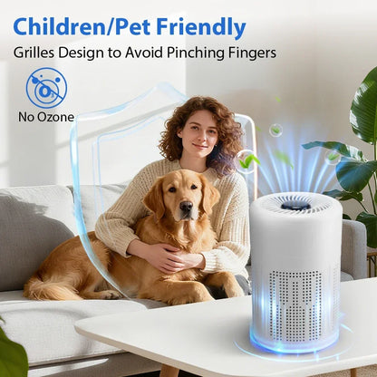 Pet Air Purifier for Litter Box Odor, Hair & Dander — HEPA + Activated Carbon, Replaceable Filters