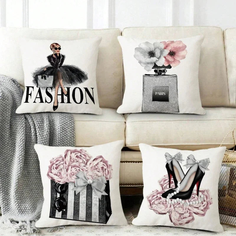 Velvet Throw Pillow Set 4-Pack Aesthetic Bedroom Couch Modern Decor — real product photo