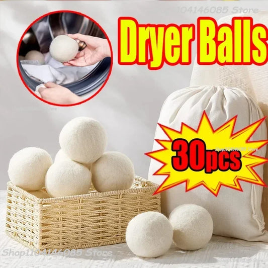 Wool Dryer Balls Handmade Natural Fabric Softener Reusable Laundry